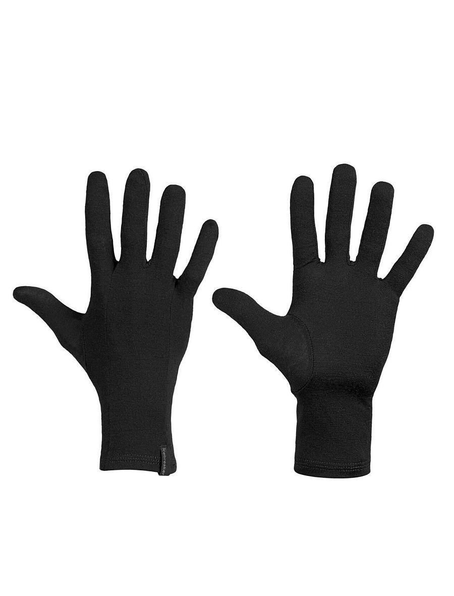 Black Men\'s Icebreaker Unisex Merino 200 Oasis Glove Liners Gloves | USA 1055QMAZ